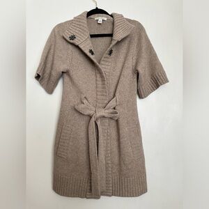 Banana Republic Women’s Small Elbow Sleeve Belted Cashmere Blend Sweater Coat
